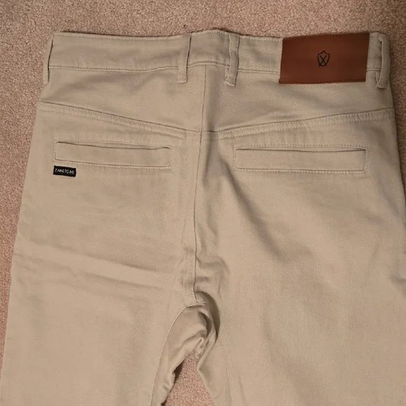 Zanerobe Men's Khaki Jogger Pants with Gray Cuffs - Picture 3 of 3